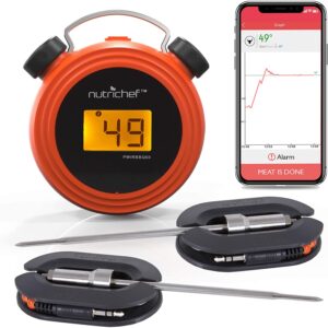 NutriChef PWIRBBQ60 Smart Bluetooth BBQ Grill Thermometer